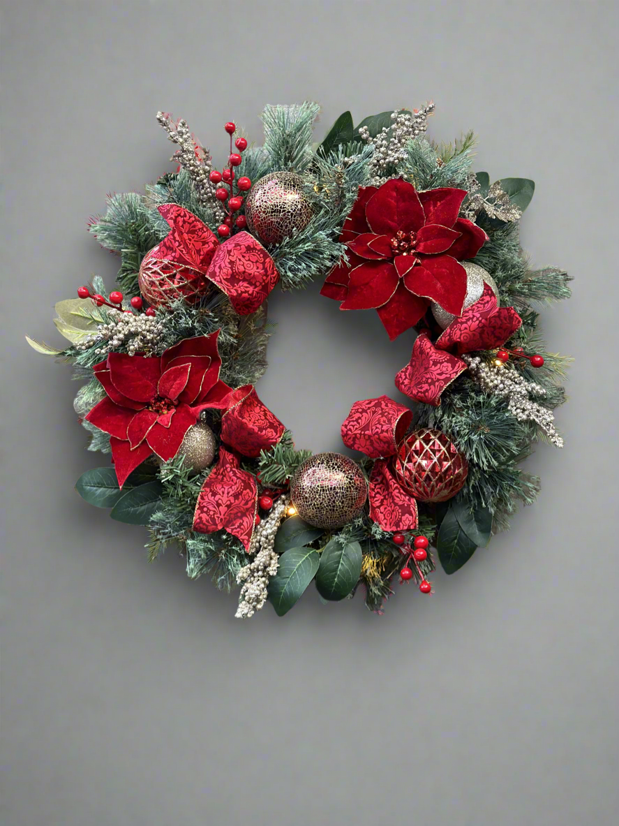 Red Velvet Christmas Wreath