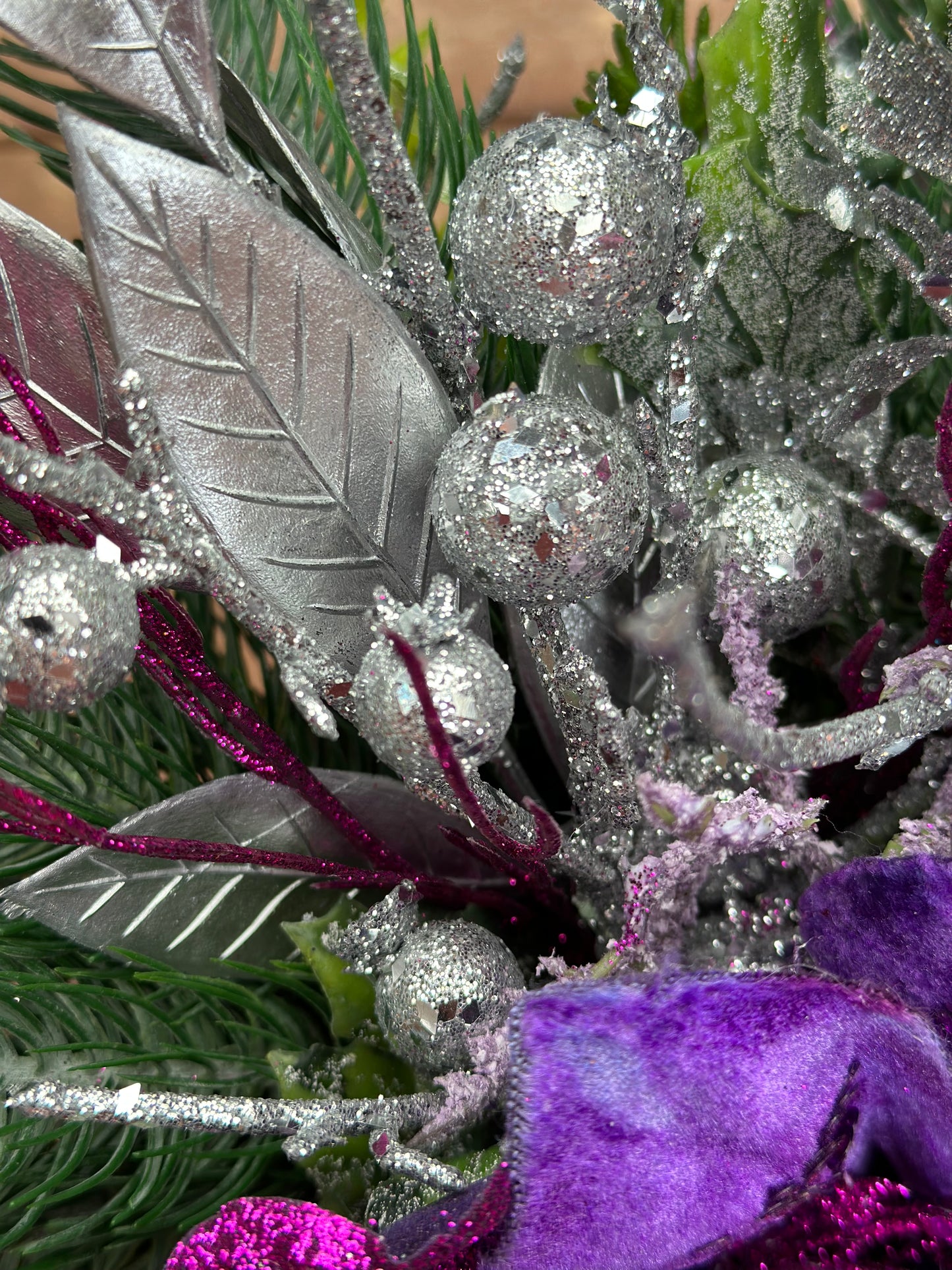 Christmas Purple Passion Floral Arrangement