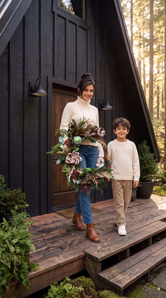 Owl’s Christmas Forest Wreath