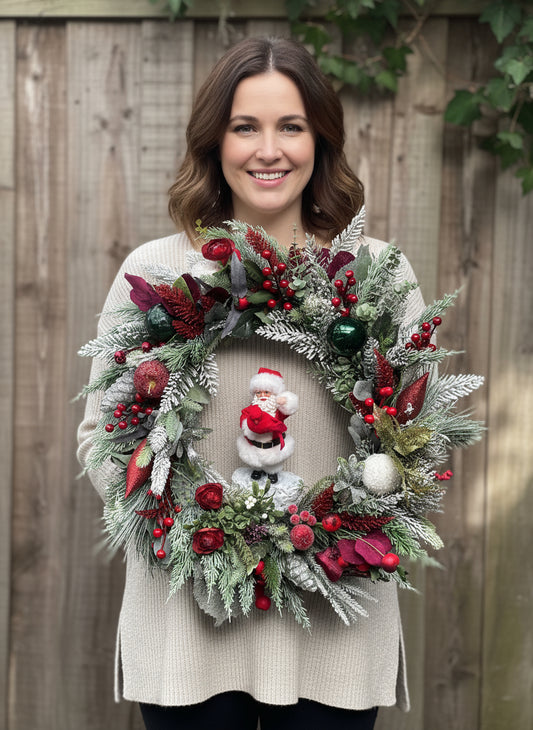 Santa’s Winter Garden Christmas Wreath