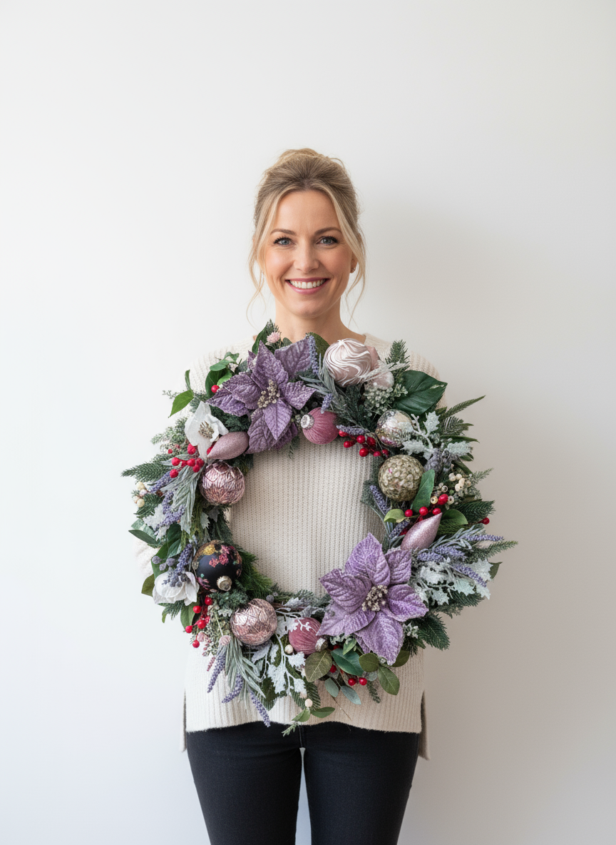 Sugar Plum Vintage Christmas Wreath
