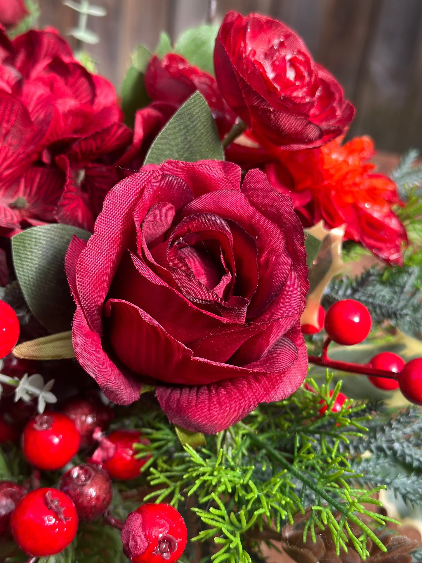 Farm Christmas Table Arrangement