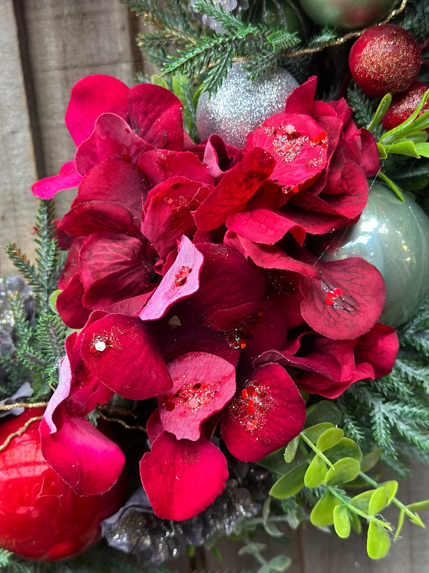 Crimson Christmas Tale Wreath