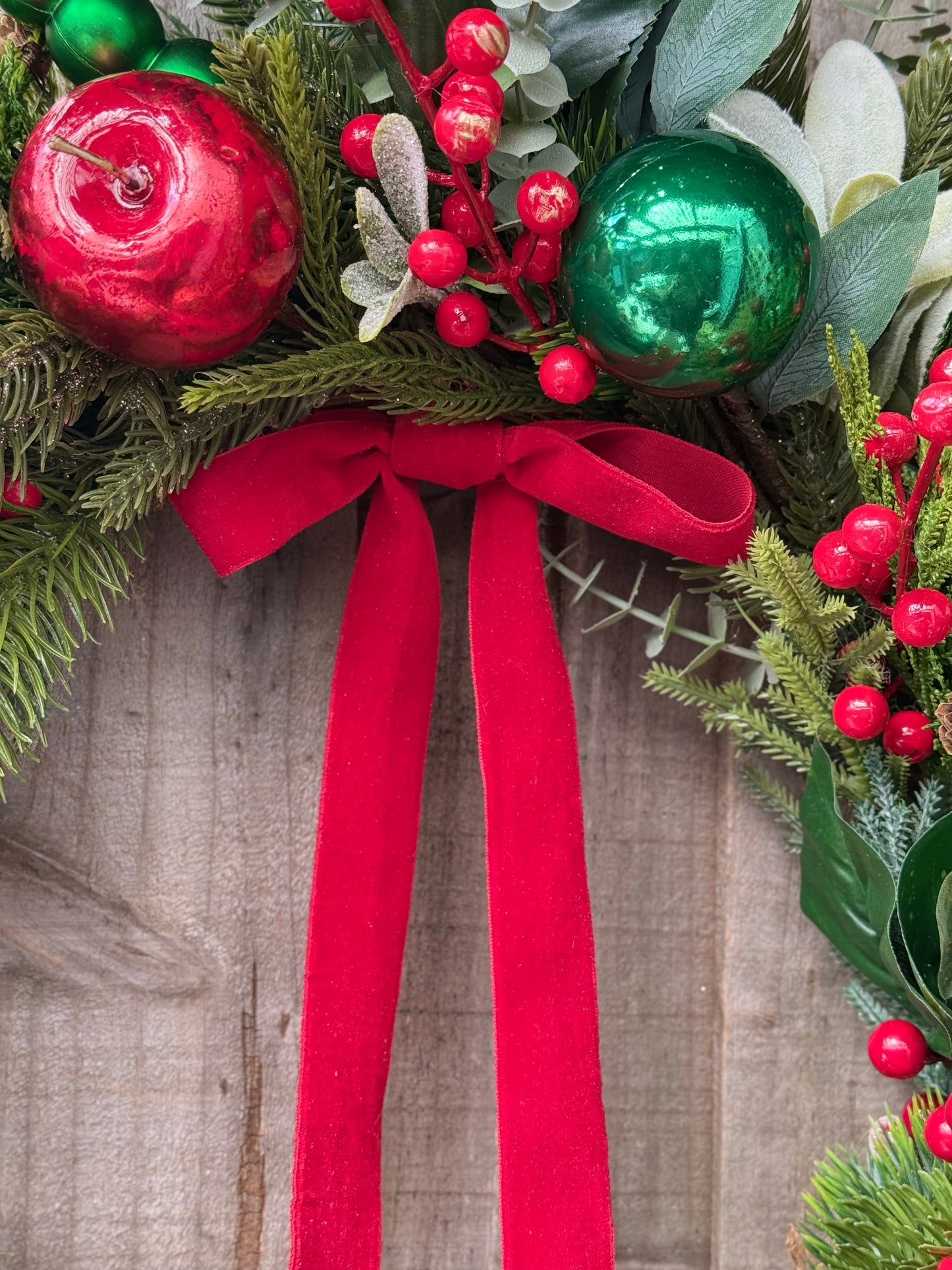 Ribbon & Berries Bliss Christmas Wreath