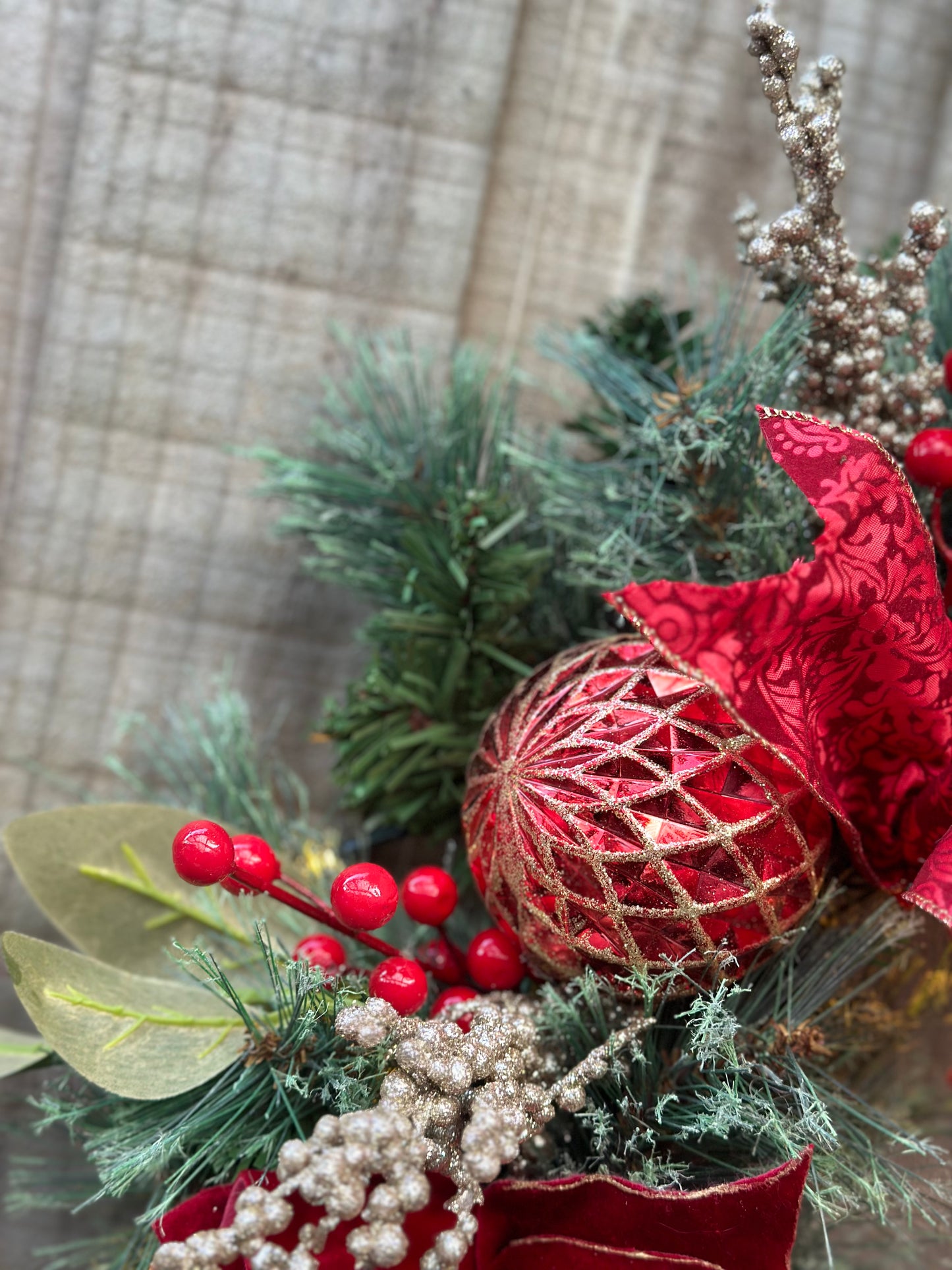 Red Velvet Christmas Wreath