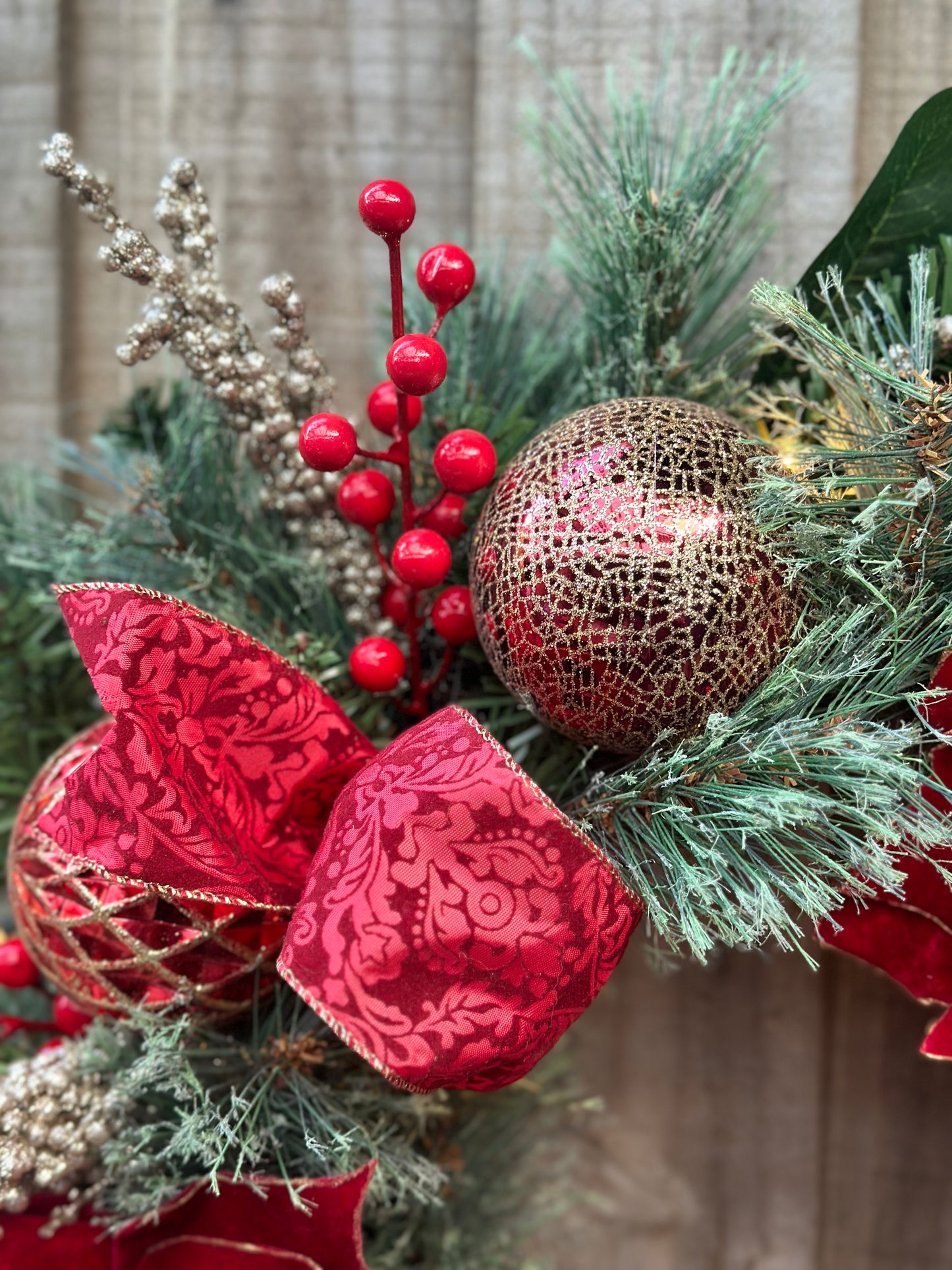 Red Velvet Christmas Wreath