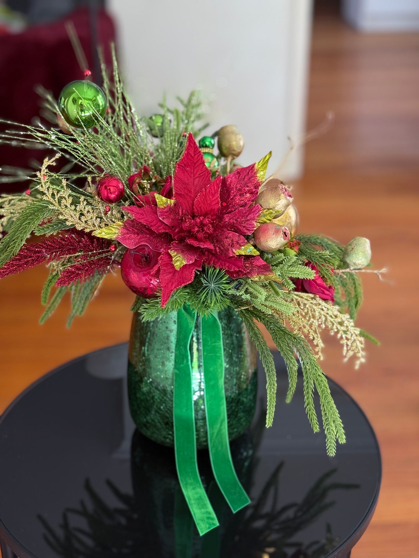 Emerald & Crimson Christmas Arrangement