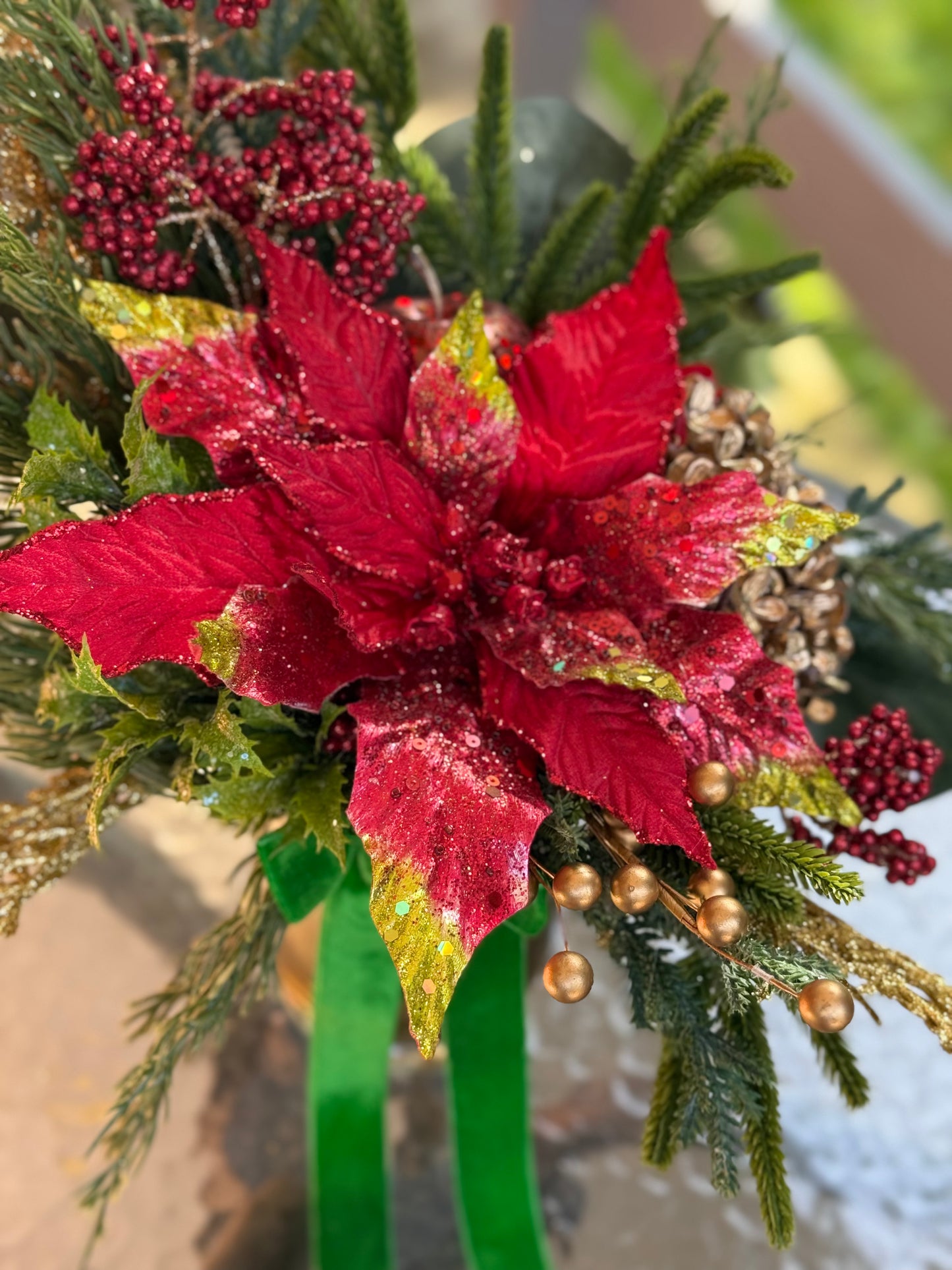 Holiday Berry & Bloom Christmas Arrangement