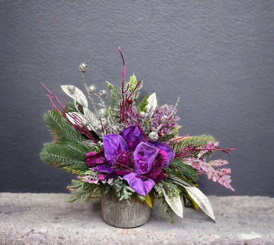 Christmas Purple Passion Floral Arrangement