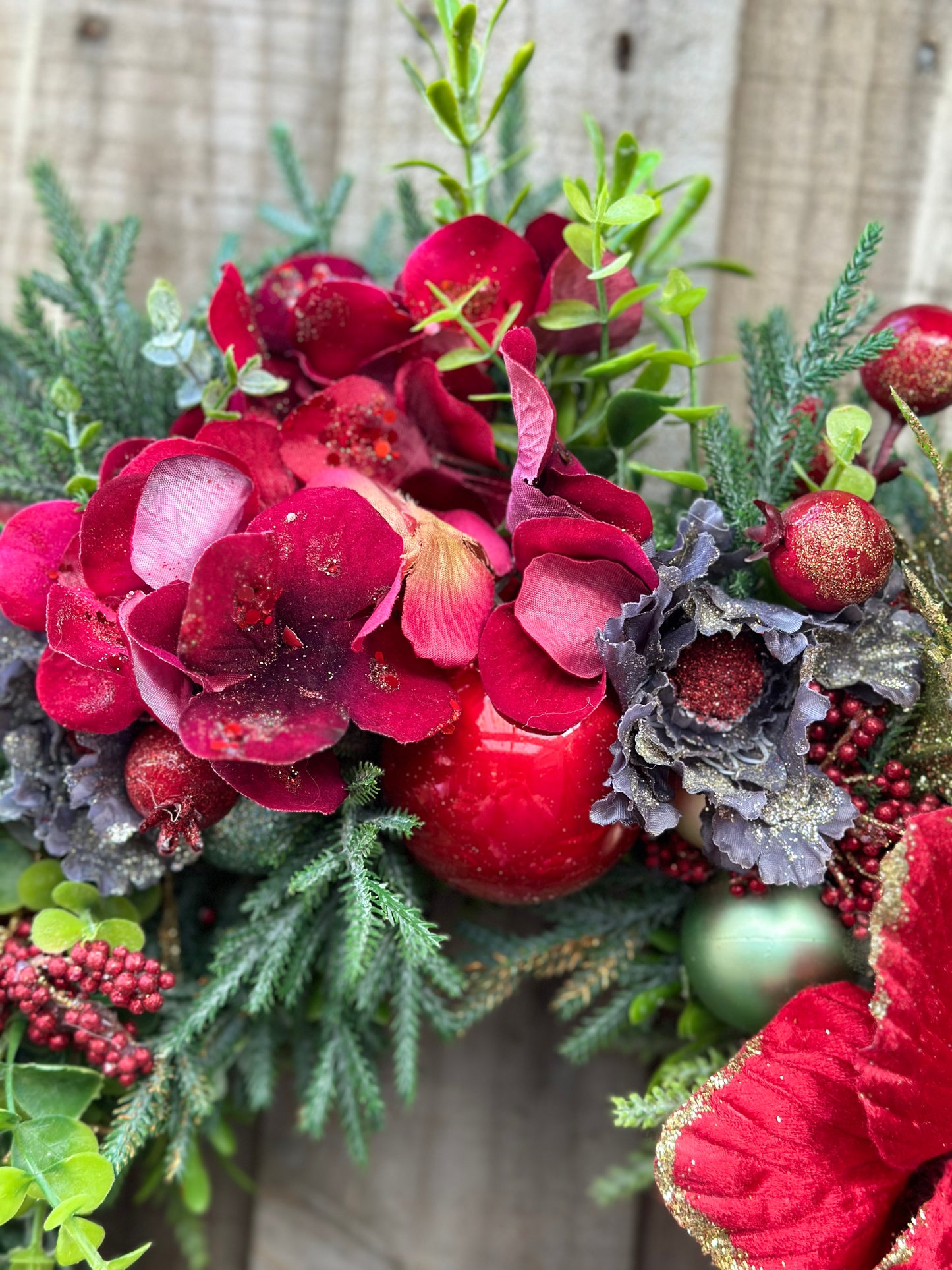 Crimson Christmas Tale Wreath