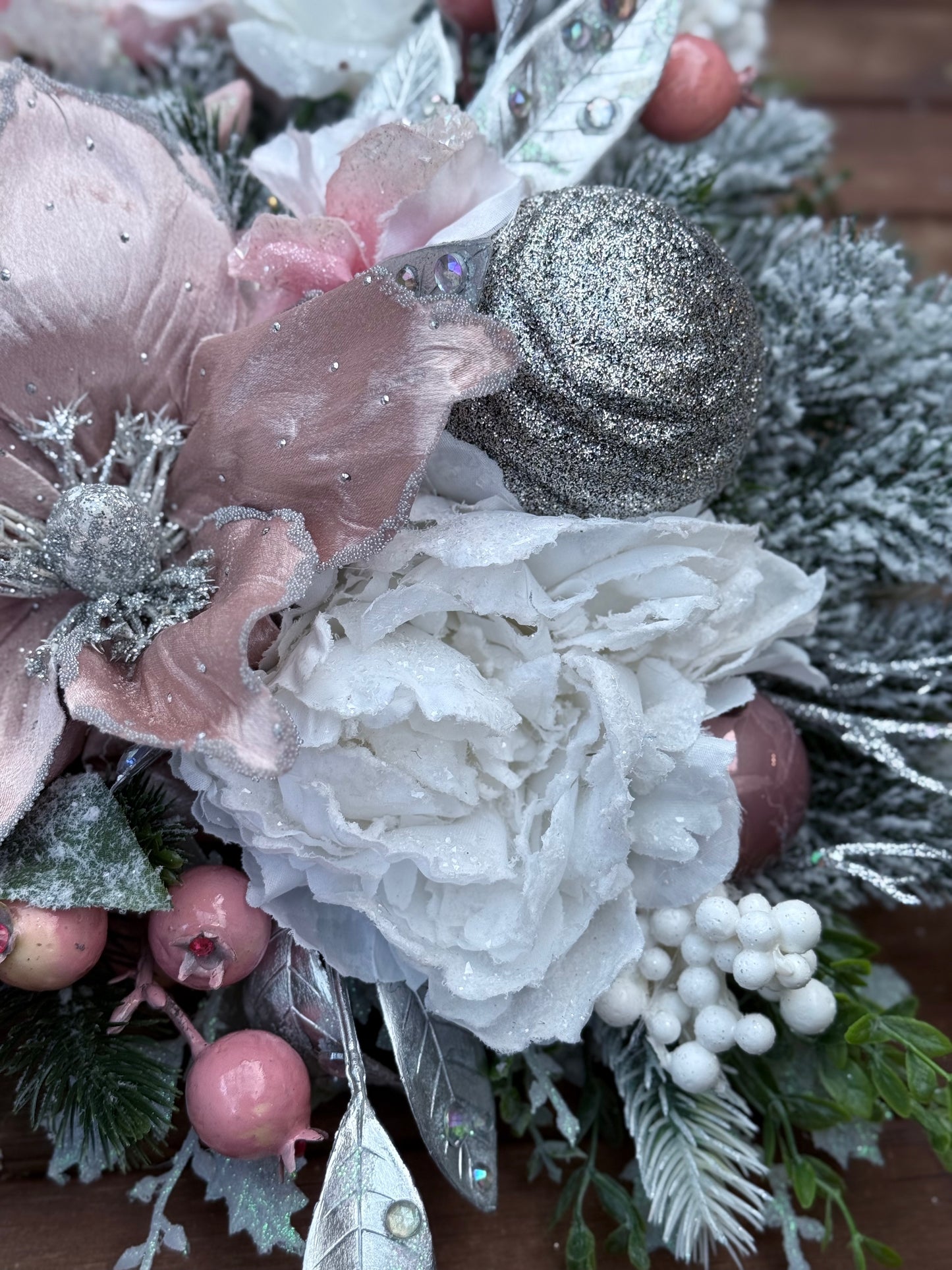 Frozen Petal Christmas Arrangement