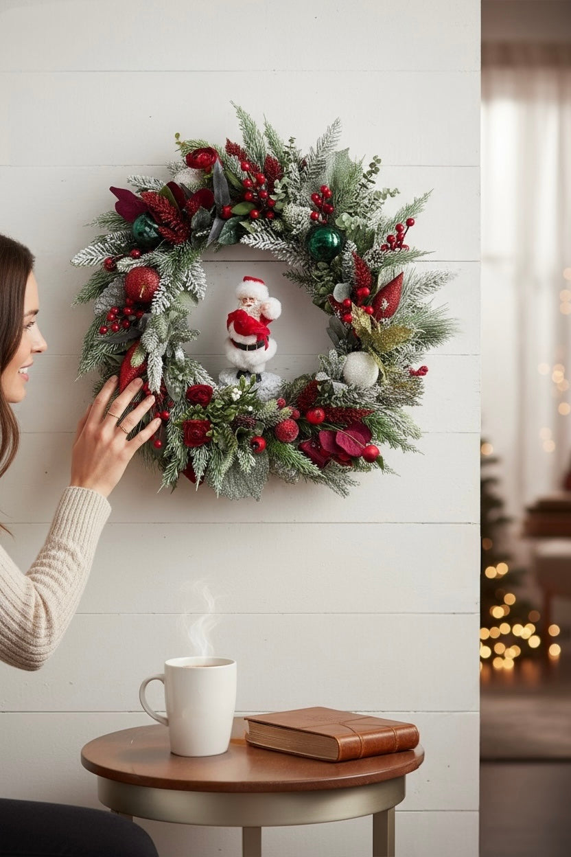 Santa’s Winter Garden Christmas Wreath