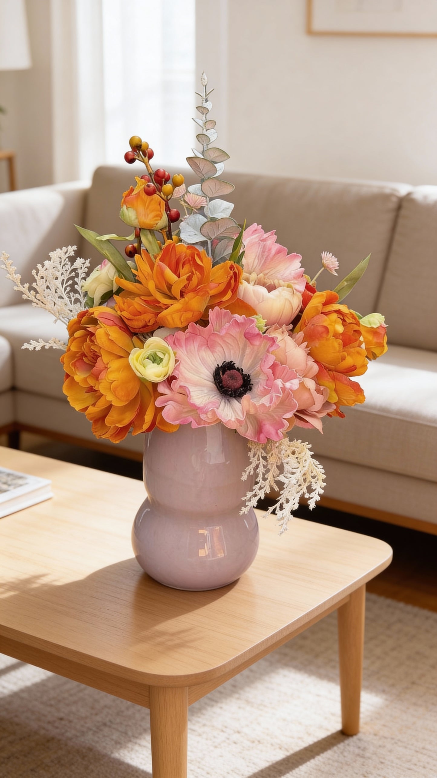 Blushing Amber Garden – Floral Arrangement