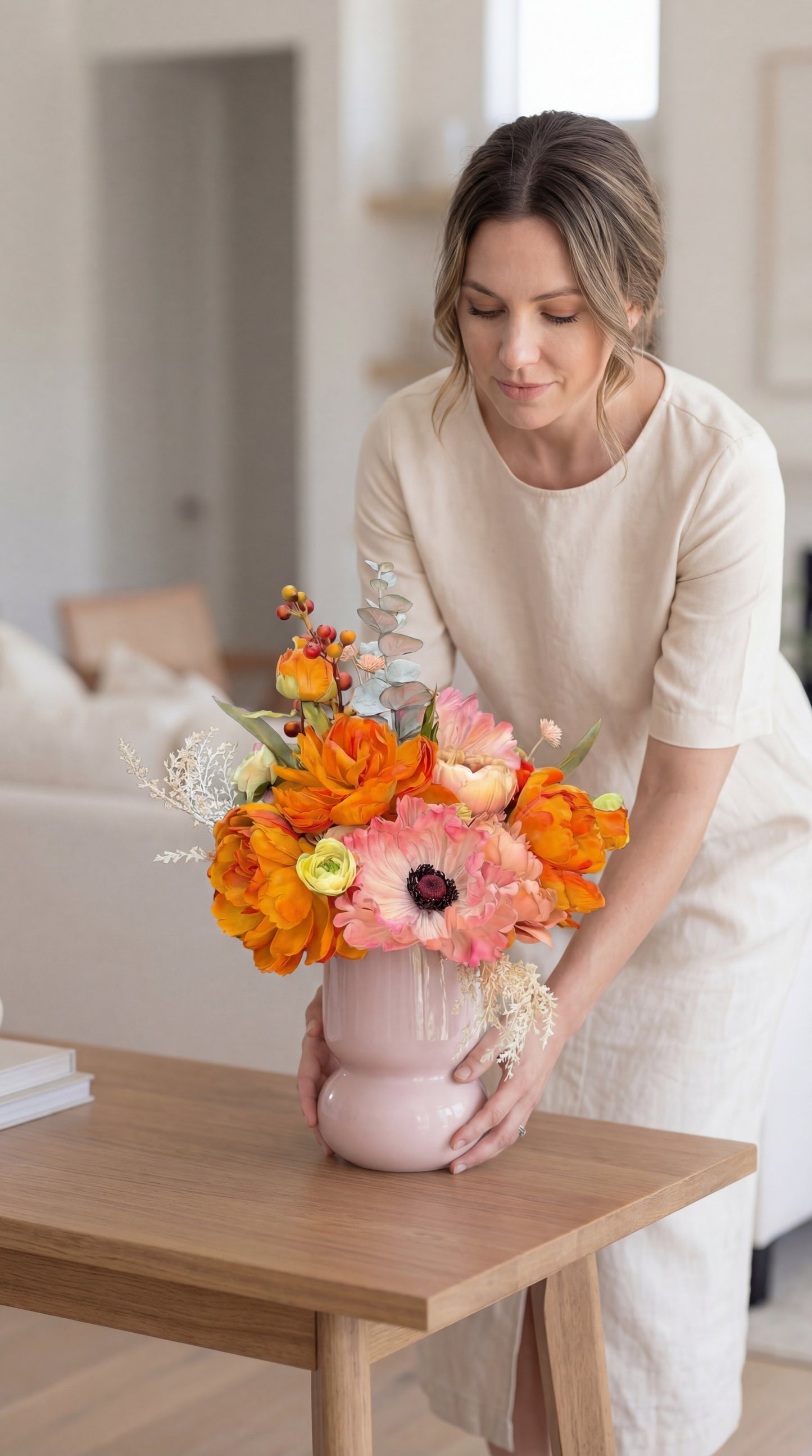 Blushing Amber Garden – Floral Arrangement