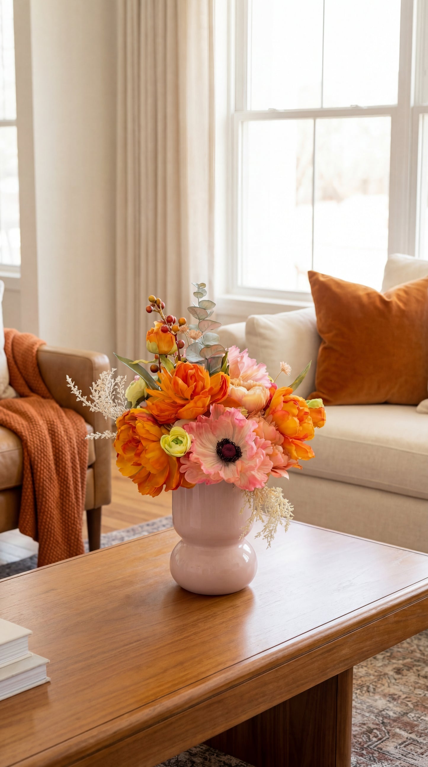 Blushing Amber Garden – Floral Arrangement
