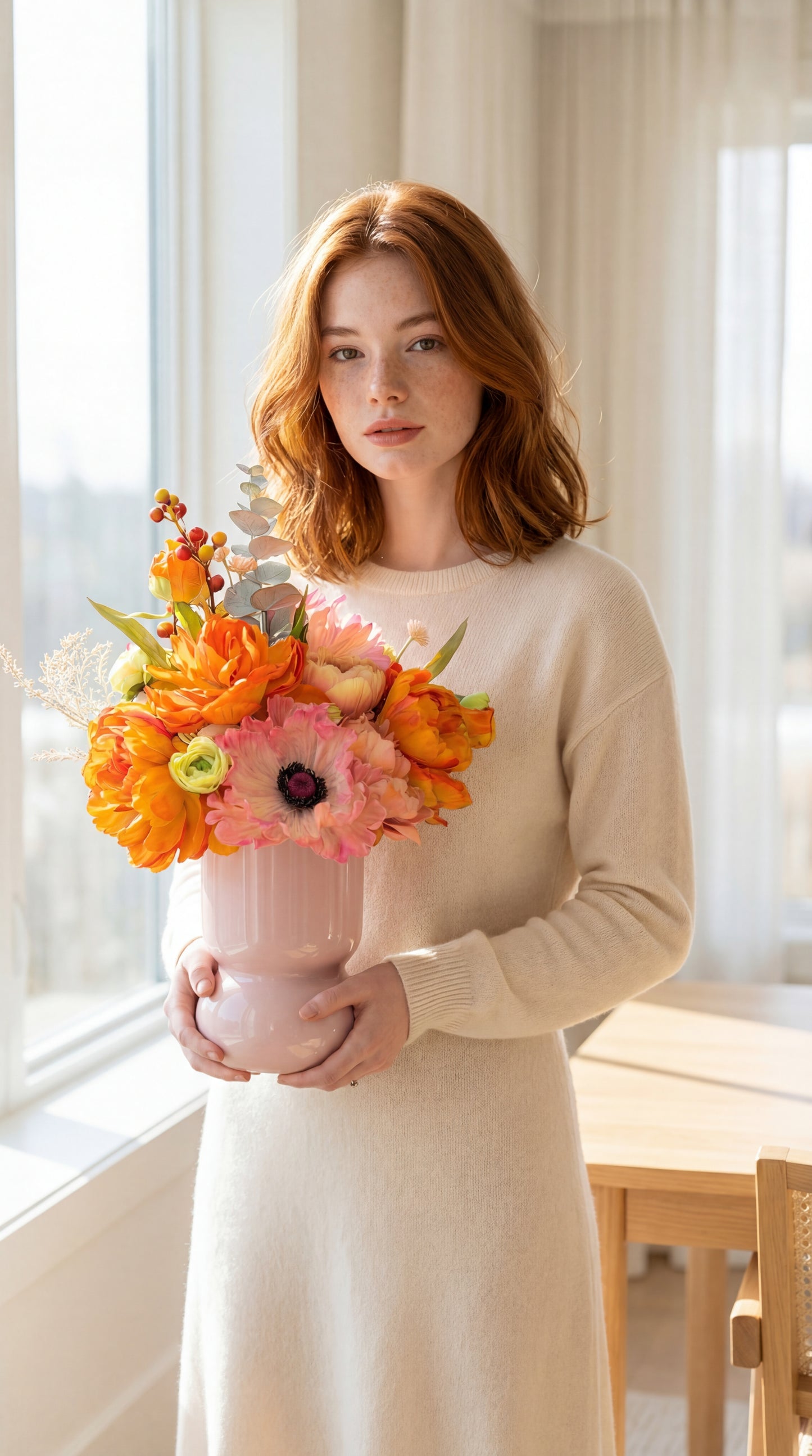 Blushing Amber Garden – Floral Arrangement