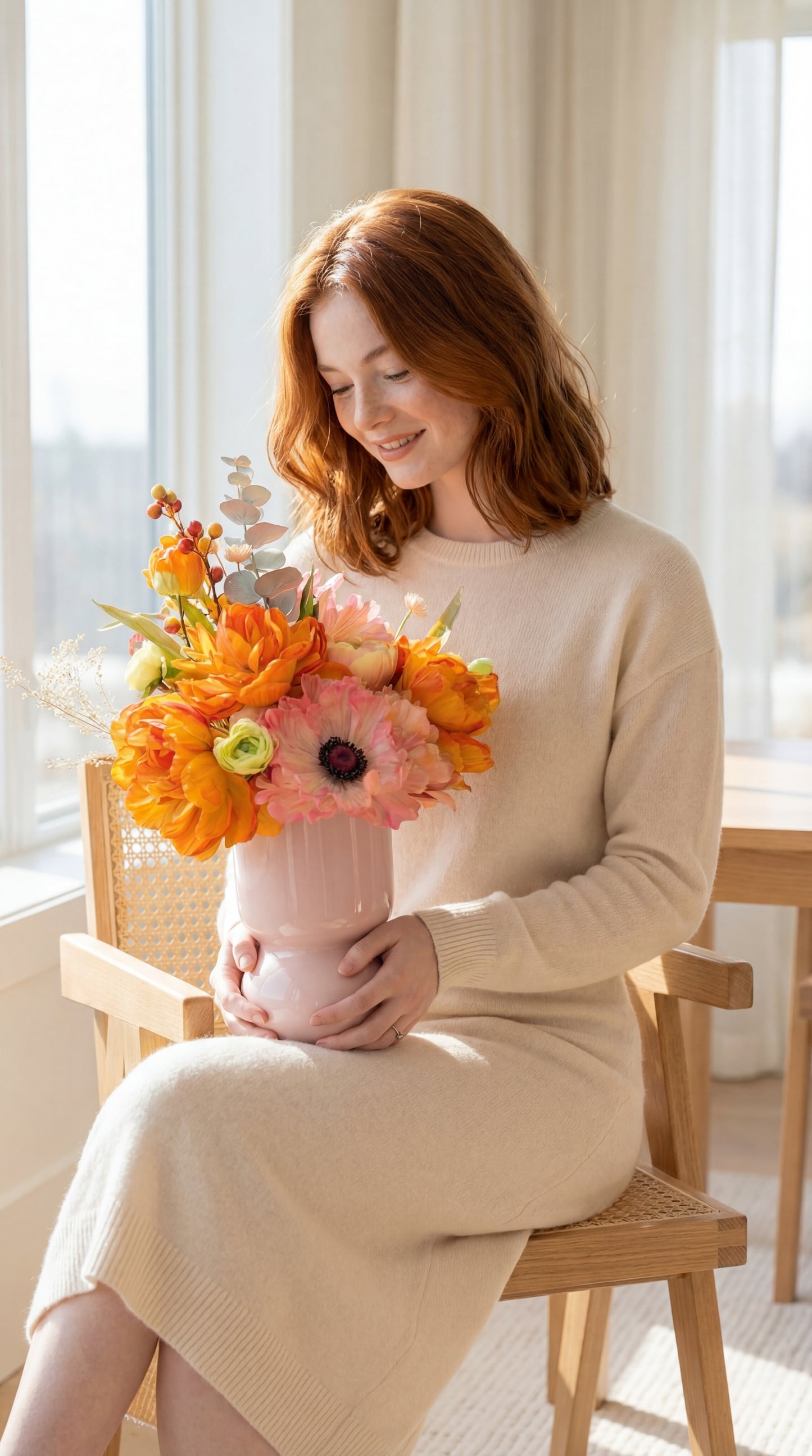 Blushing Amber Garden – Floral Arrangement