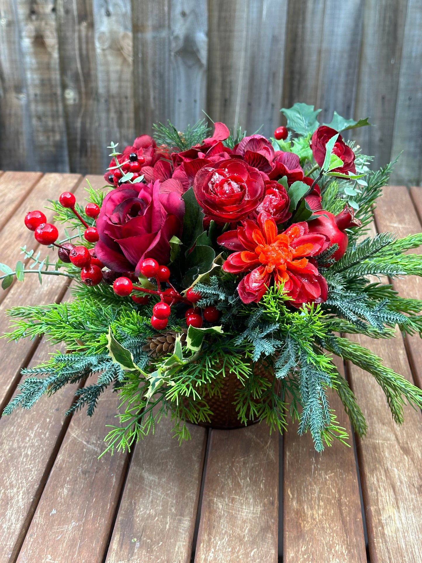 Farm Christmas Table Arrangement