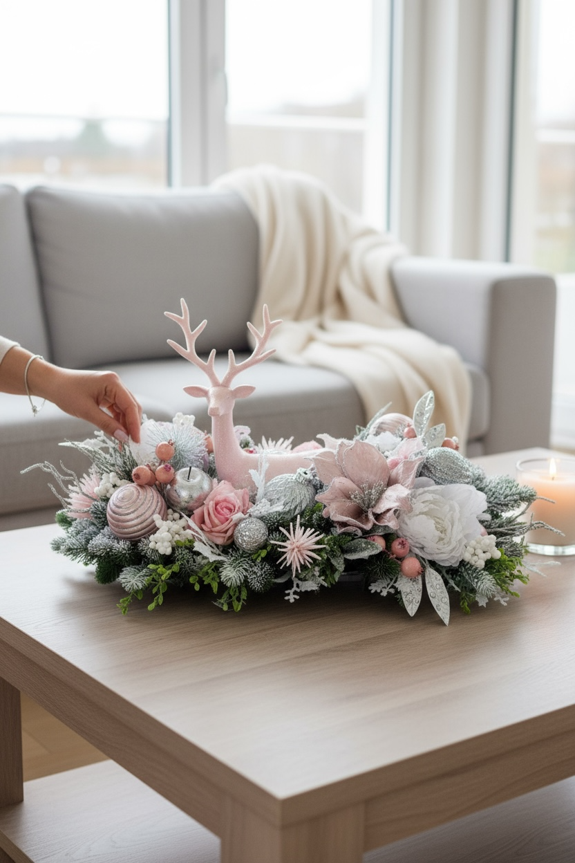 Frozen Petal Christmas Arrangement