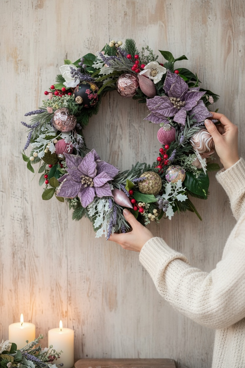 Sugar Plum Vintage Christmas Wreath