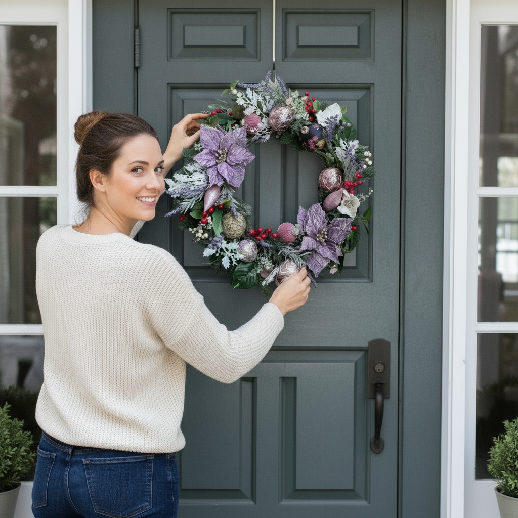 Sugar Plum Vintage Christmas Wreath