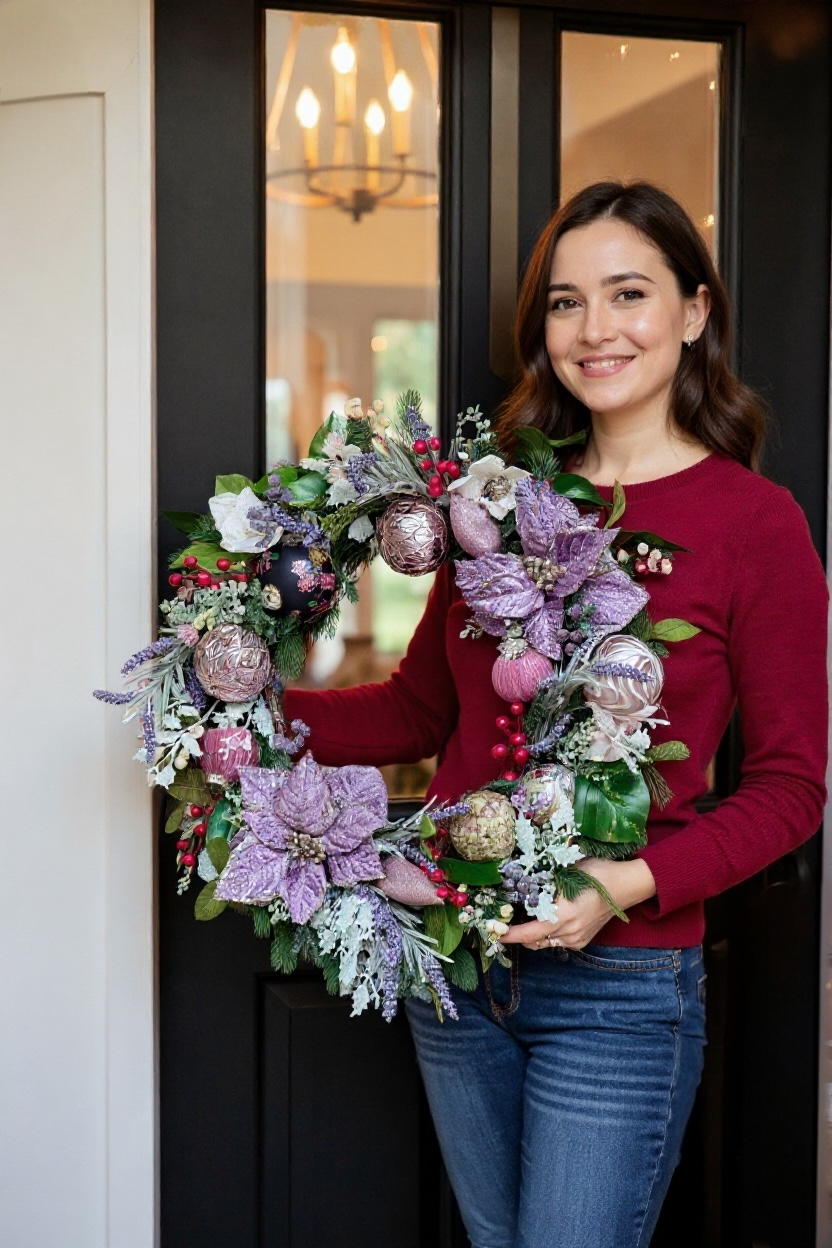 Sugar Plum Vintage Christmas Wreath