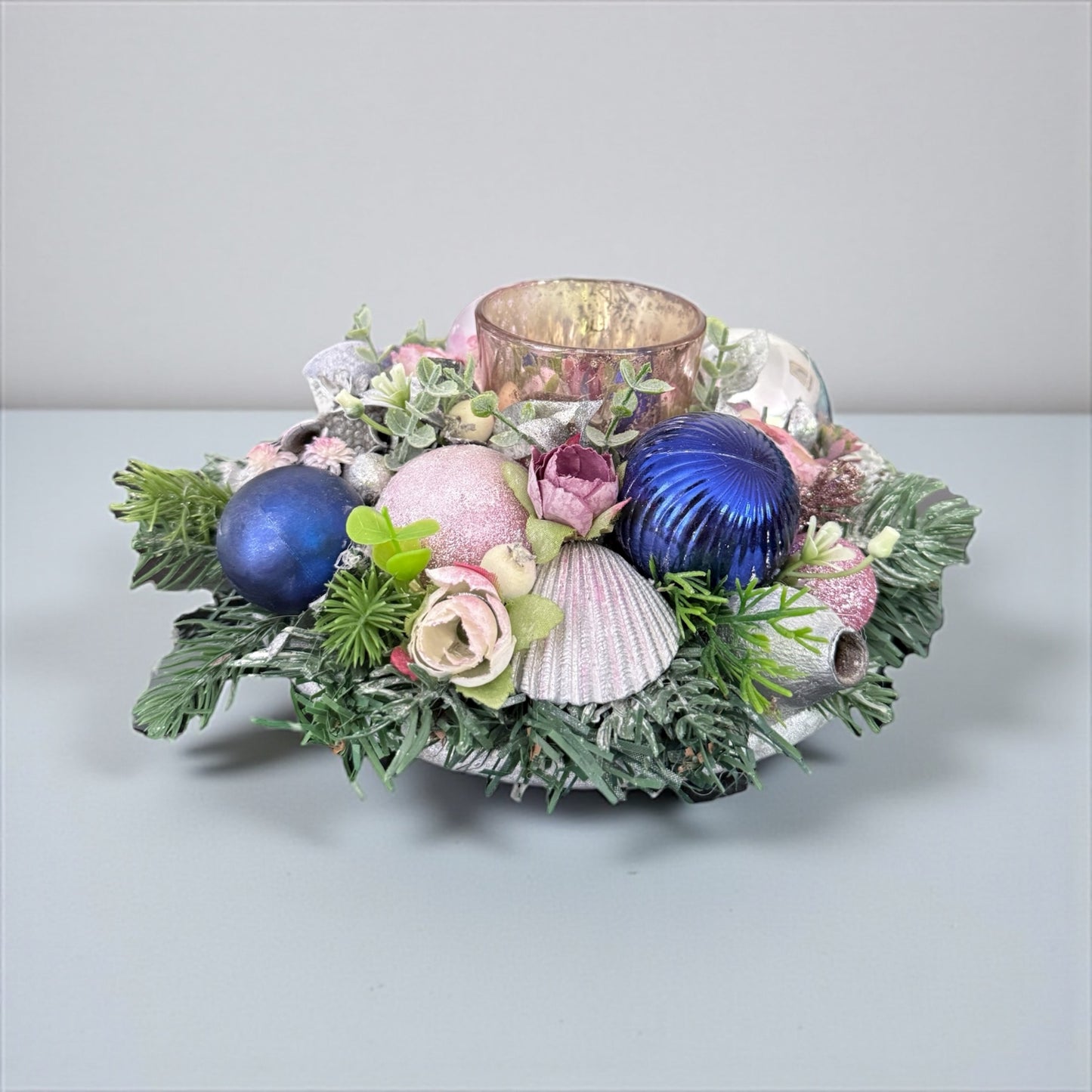 Coastal Glow Christmas Candle Centrepiece