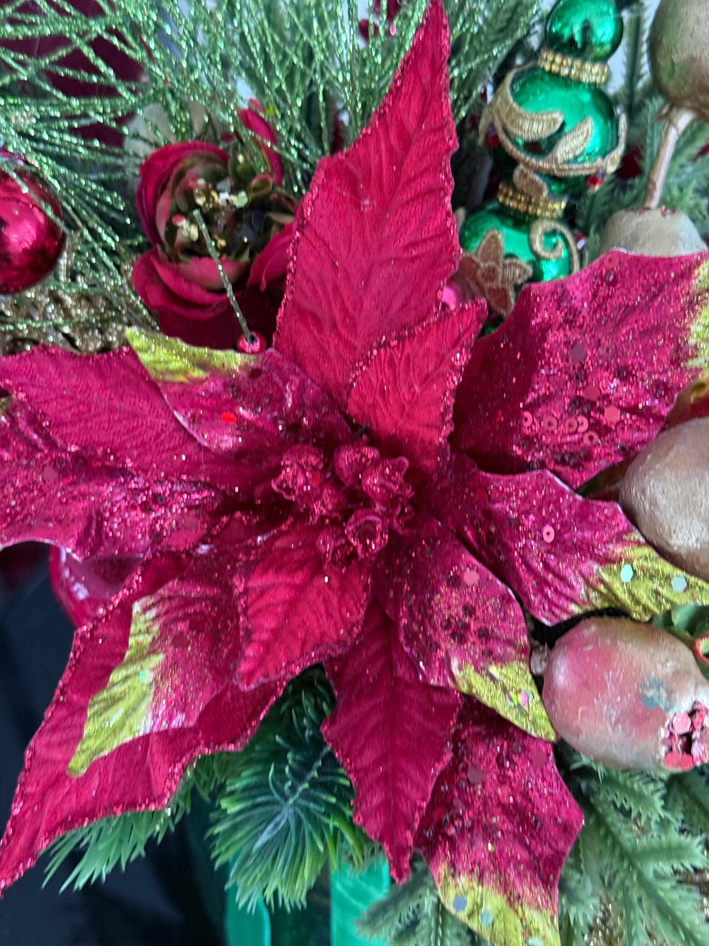 Emerald & Crimson Christmas Arrangement