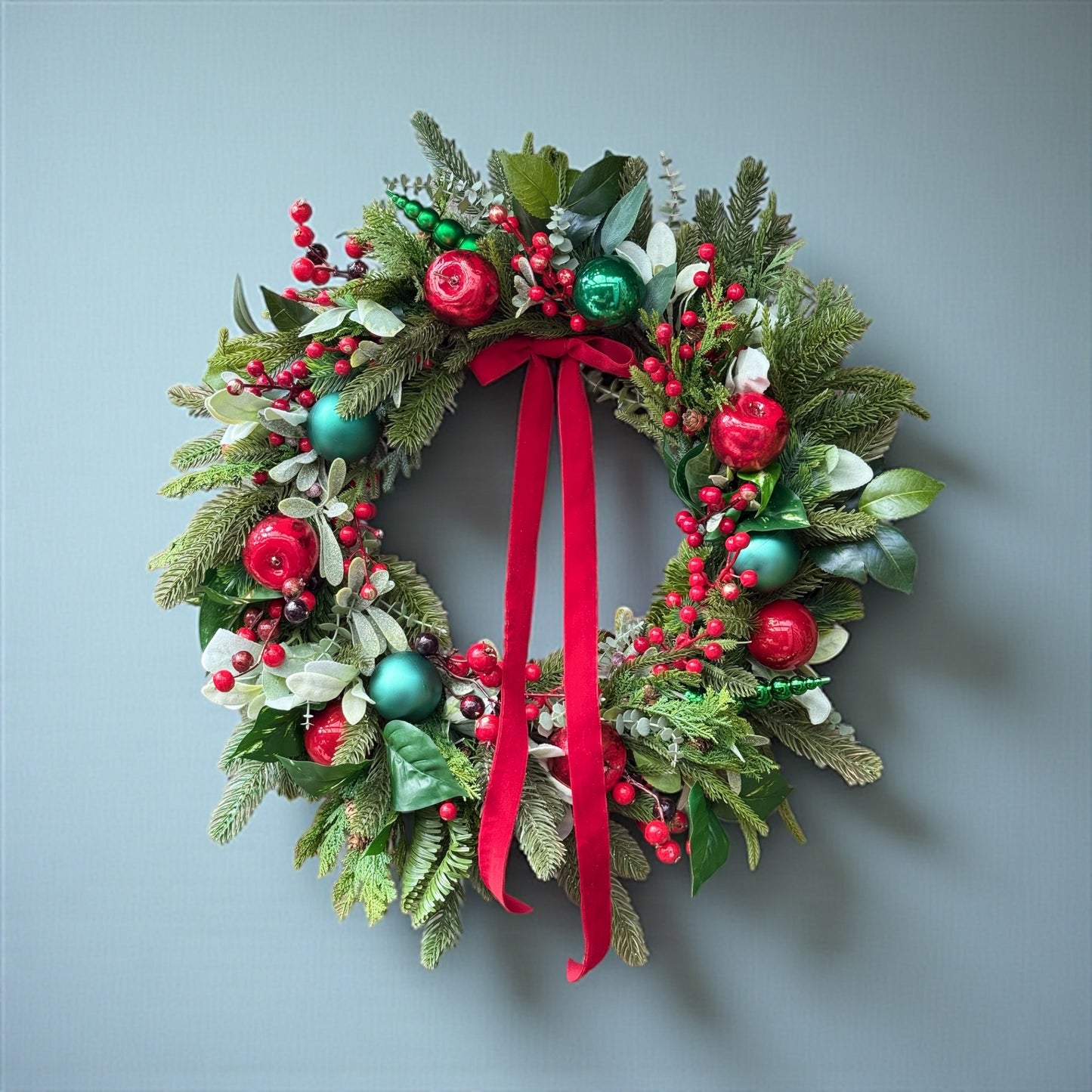 Ribbon & Berries Bliss Christmas Wreath