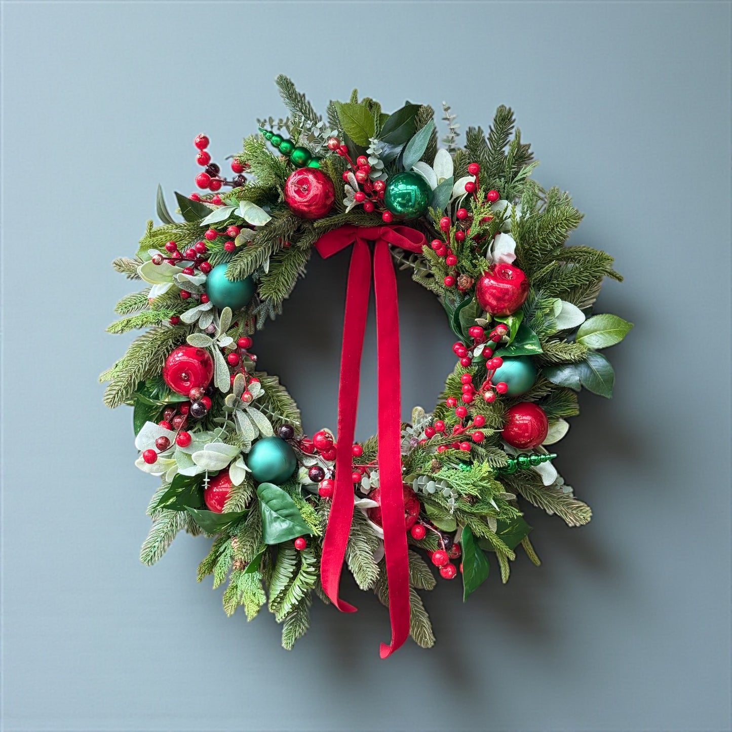 Ribbon & Berries Bliss Christmas Wreath