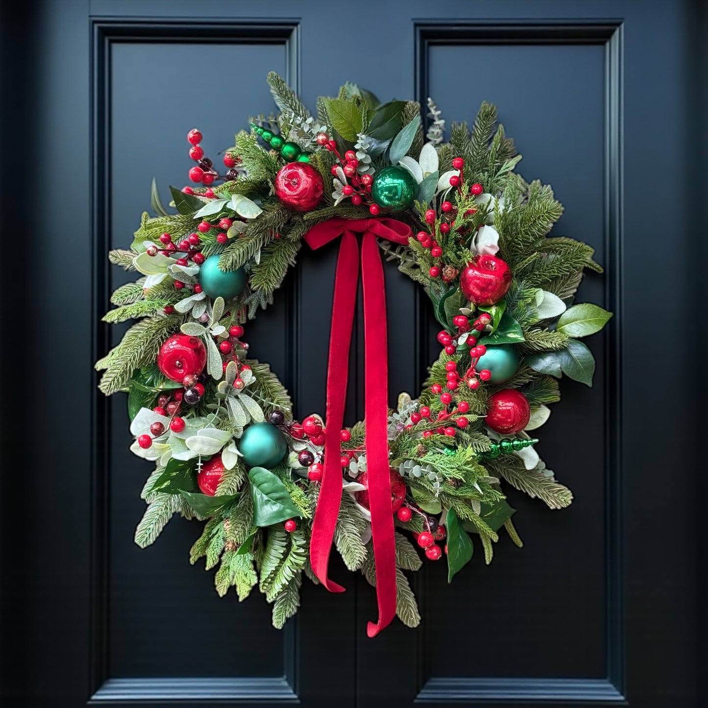 Ribbon & Berries Bliss Christmas Wreath