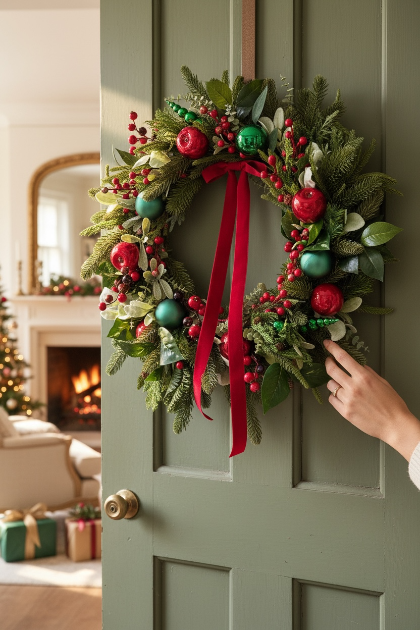 Ribbon & Berries Bliss Christmas Wreath