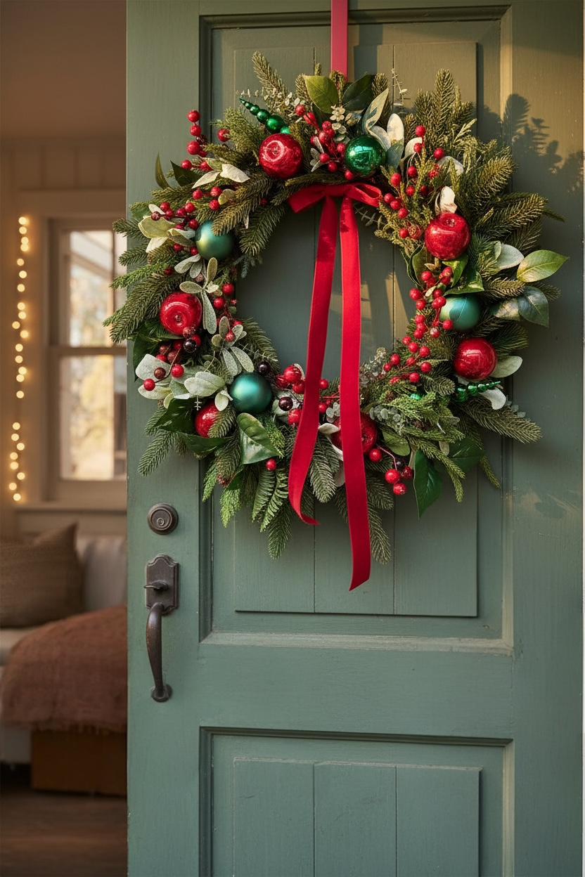 Ribbon & Berries Bliss Christmas Wreath