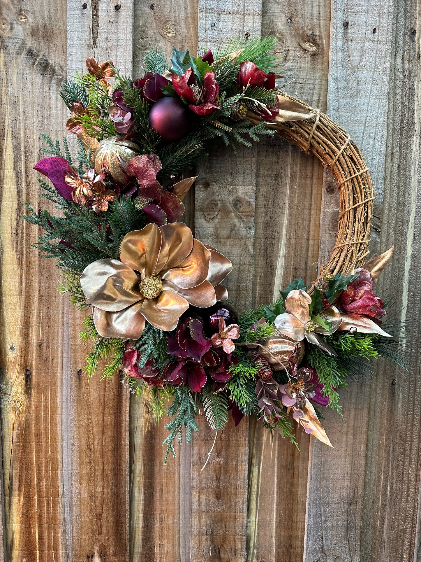 Merlot Majesty Christmas Wreath