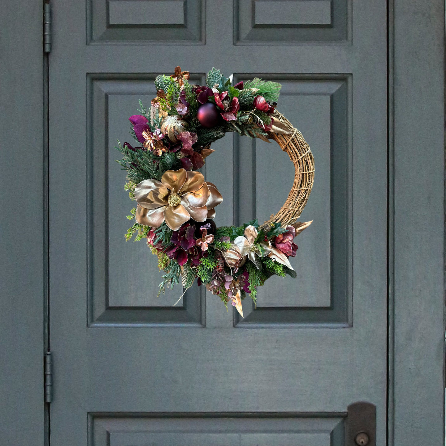 Merlot Majesty Christmas Wreath