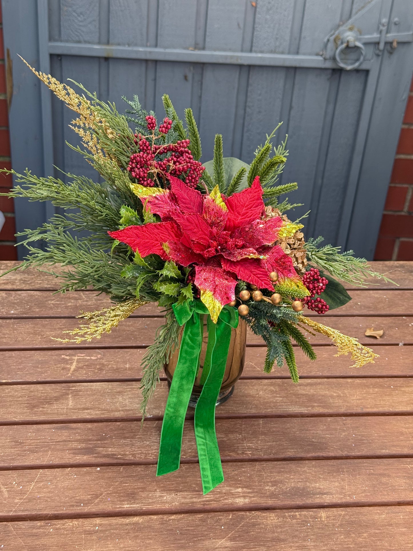 Holiday Berry & Bloom Christmas Arrangement