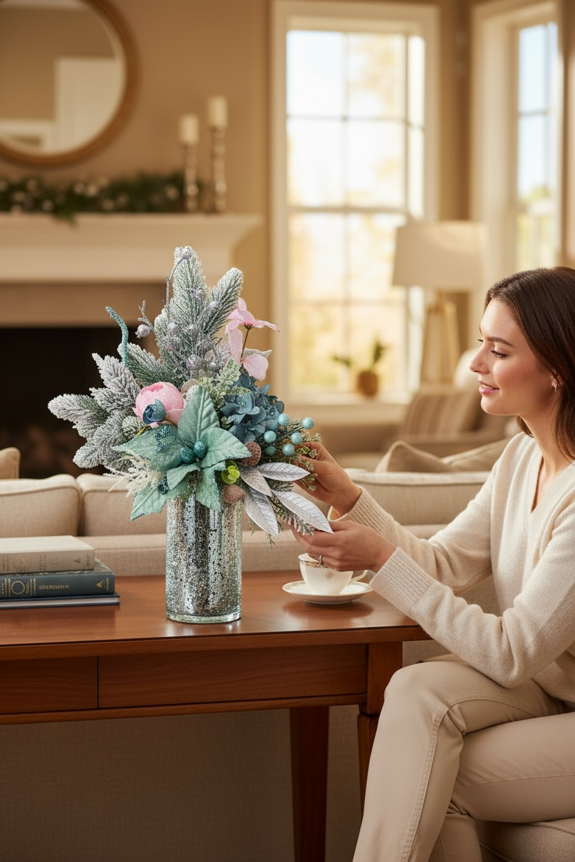 Coastal Christmas Floral Arrangement