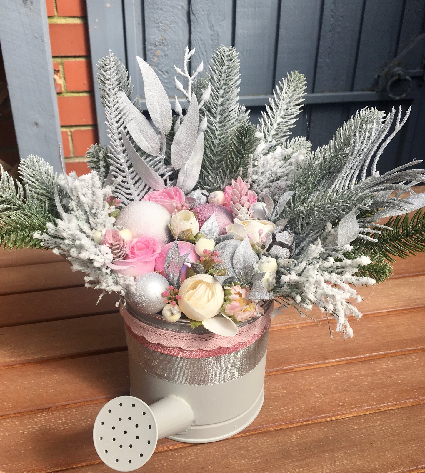 Pink Nostalgia Farmhouse Christmas Floral Arrangement/Centrepiece