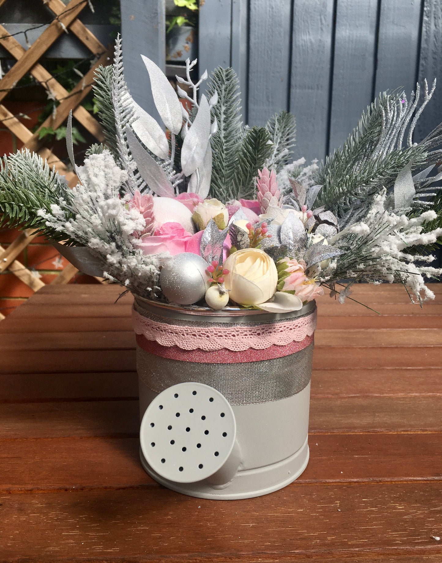 Pink Nostalgia Farmhouse Christmas Floral Arrangement/Centrepiece