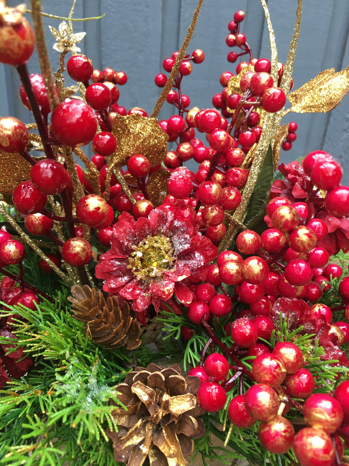 Farm Christmas Table Arrangement