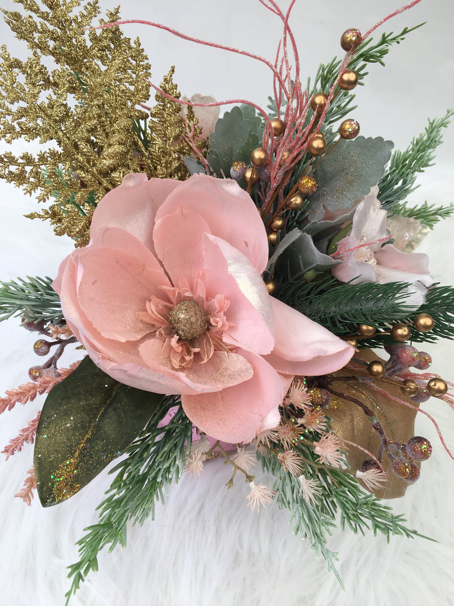 Pink Fairy Christmas Vase Arrangement