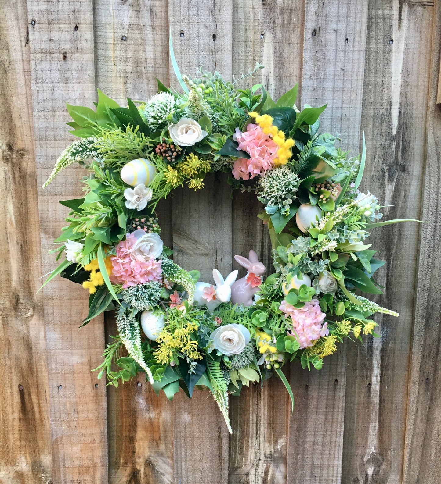 Hopping Along Easter Hunt Road Wreath